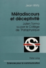 Metadiscours et deceptivite : Julien Torma vu par le College de 'Pataphysique - Book