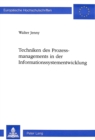 Techniken des Prozessmanagements in der Informationssystementwicklung - Book