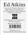 Ed Atkins - Book