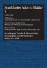 Frankfurter Adorno Blatter V - eBook
