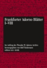 Frankfurter Adorno Blatter I - VIII - eBook
