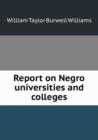Report on Negro universities and colleges - Book