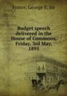 Budget speech delivered in the House of Commons, Friday, 3rd May, 1895 : 1 - Book