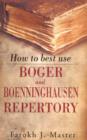 How to Best Use Boger & Boenninghausen Repertory - Book