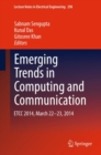 Emerging Trends in Computing and Communication : ETCC 2014, March 22-23, 2014 - eBook