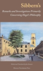 Sibbern's Remarks and Investigations Primarily Concerning Hegel's Philosophy - Book