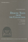 Demotic Texts from the Collection - Book