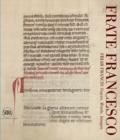 Frate Francesco. Friar Francis : Traces, Words, Images - Book