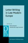Letter Writing in Late Modern Europe - eBook