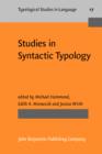 Studies in Syntactic Typology - eBook