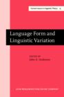 Language Form and Linguistic Variation : Papers dedicated to Angus McIntosh - eBook