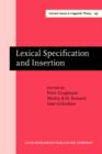 Lexical Specification and Insertion - eBook
