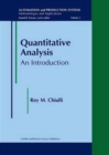Quantitative Analysis : An Introduction - Book