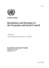 Resolutions and decisions of the Economic and Social Council : 2017 session, New York and Geneva, 28 July 2016 - 27 July 2017 - Book