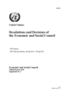 Resolutions and decisions of the Economic and Social Council : 2019 session, New York and Geneva, 26 July 2018 - 22 July 2019 - Book