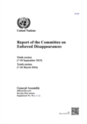 Report of the Committee on the Enforced Disappearances : ninth session (7-18 September 2015), tenth Session (7-18 March 2016) - Book