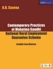 Contemporary Practices of Mahatma Gandhi National Rural Employment Guarantee Scheme : Insights from Districts - Book
