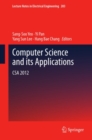 Computer Science and its Applications : CSA 2012 - eBook