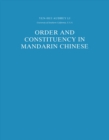 Order and Constituency in Mandarin Chinese - eBook