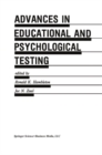 Advances in Educational and Psychological Testing: Theory and Applications - eBook
