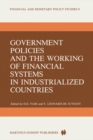 Government Policies and the Working of Financial Systems in Industrialized Countries - eBook