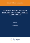 Formal Semantics and Pragmatics for Natural Languages - eBook