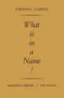 What is in a Name? : An Inquiry into the Semantics and Pragmatics of Proper Names - eBook