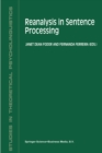 Reanalysis in Sentence Processing - eBook