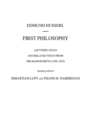 First Philosophy : Lectures 1923/24 and Related Texts from the Manuscripts (1920-1925) - Book