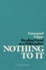 Nothing to It : Reading Freud as a Philosopher - Book