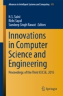 Innovations in Computer Science and Engineering : Proceedings of the Third ICICSE, 2015 - eBook