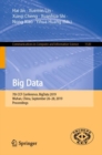 Big Data : 7th CCF Conference, BigData 2019, Wuhan, China, September 26-28, 2019, Proceedings - eBook