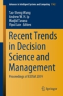 Recent Trends in Decision Science and Management : Proceedings of ICDSM 2019 - eBook