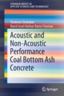 Acoustic And Non-Acoustic Performance Coal Bottom Ash Concrete - Book