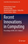 Recent Innovations in Computing : Proceedings of ICRIC 2021, Volume 2 - eBook