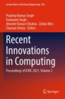 Recent Innovations in Computing : Proceedings of ICRIC 2021, Volume 2 - Book