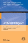 Artificial Intelligence : Second CCF International Conference, ICAI 2019, Xuzhou, China, August 22-23, 2019, Proceedings - Book