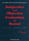 Subjective And Objective Evaluation Of Sound - International Symposium - eBook