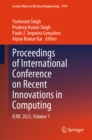 Proceedings of International Conference on Recent Innovations in Computing : ICRIC 2023, Volume 1 - eBook