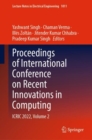 Proceedings of International Conference on Recent Innovations in Computing : ICRIC 2022, Volume 2 - Book
