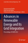 Advances in Renewable Energy and Its Grid Integration : Proceedings of ICAER 2022 - eBook