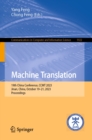 Machine Translation : 19th China Conference, CCMT 2023, Jinan, China, October 19-21, 2023, Proceedings - eBook