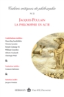 Cahiers critiques de philosophie n(deg) 21 : Jacques Poulain - la philosophie en acte - eBook