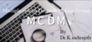 Multiple Criteria Decision Making System-MCDM - eBook