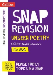 AQA Unseen Poetry Anthology Revision Guide : Ideal for Home Learning, 2022 and 2023 Exams