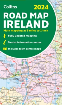 2024 Collins Road Map of Ireland : Folded Road Map