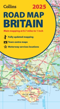 2025 Collins Road Map of Britain : Folded Road Map