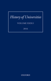 History of Universities : Volume XXIX / 1