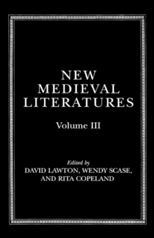 New Medieval Literatures : Volume III