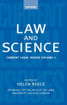 Law and Science : Current Legal Issues 1998: Volume 1